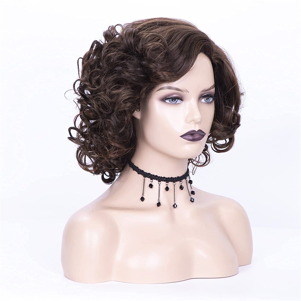 parrucche corte ricci bordeaux per le donne nere ombre vino rosso parrucche piene ricci parrucche sintetiche di capelli corti bordeaux dall'aspetto naturale del 2025 a $29.99 –P6