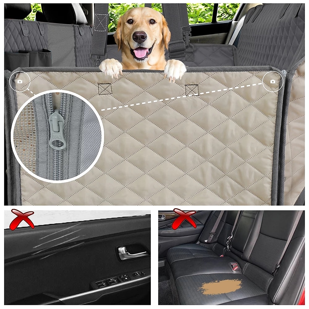 hond auto bekleding waterdicht huisdier reizen hond carrier hangmat auto achter achterbank beschermer mat veiligheid carrier voor honden 2026 - $80.99 –P8