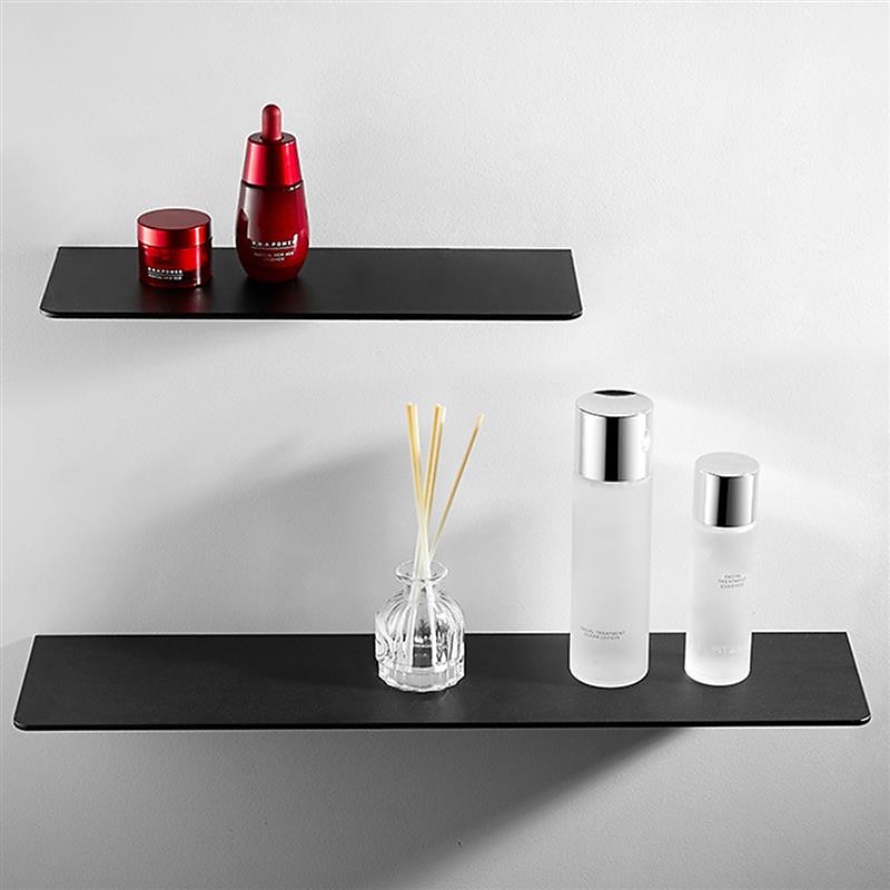 Bathroom Shelf Self-adhesive Bath Storage Rack 30-50cm Modern Space Aluminum Rust-proof Bathroom Organizer Wall Shelf (Black/White) 2025 - $19.49 –P3
