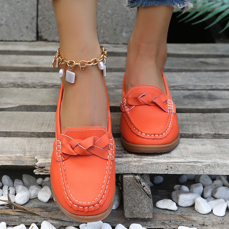 Women's Navy Blue Loafers – Comfortable Slip-On Moccasins with Bow Accent and Non-Slip Sole for Casual Everyday Wear 2026 - $26.99 –P3