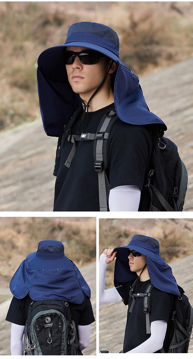 Chapeau de soleil Chapeau de pêche Chapeau de randonnée Chapeau Imperméable Protection Solaire UV Écran solaire Été Printemps Large bord avec rabat de cou Homme Femmes Pêche Activité de 2026 ? $15.99 –P8