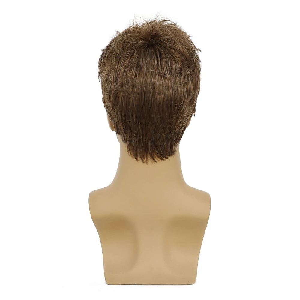 beskårne parykker for menn kortlagede naturlig syntetisk halloween cosplay-kostyme herreparykker 2026 - $21.99 –P12