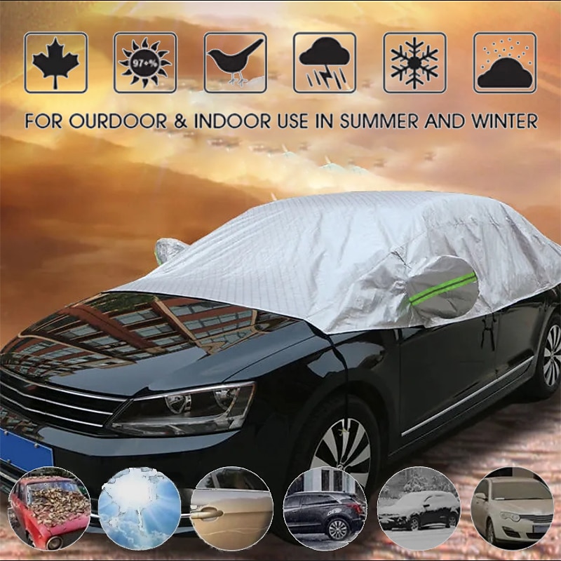 autokleding halfafdekking antivries sneeuwbestendig waterdicht zonnescherm warmte-isolerend stofdicht vier seizoenen universeel 2026 - $46.99 –P1