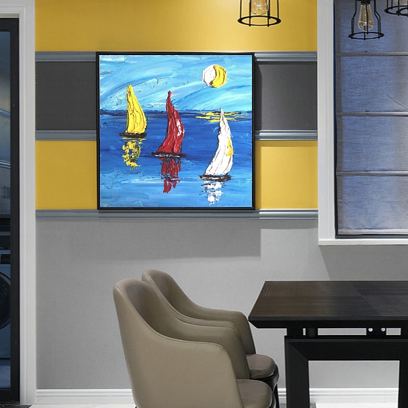 Oil Painting Hand Painted Square Abstract Still Life Modern Stretched Canvas 2026 - $131.99 –P8