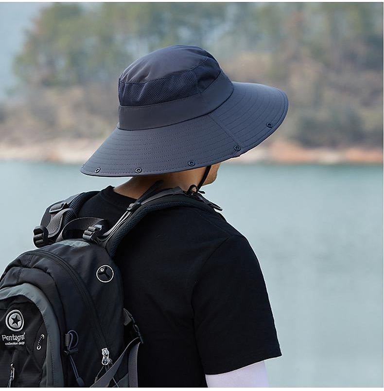 Chapeau de soleil Chapeau de pêche Chapeau de randonnée Chapeau Imperméable Protection Solaire UV Écran solaire Été Printemps Large bord avec rabat de cou Homme Femmes Pêche Activité de 2026 ? $15.99 –P11