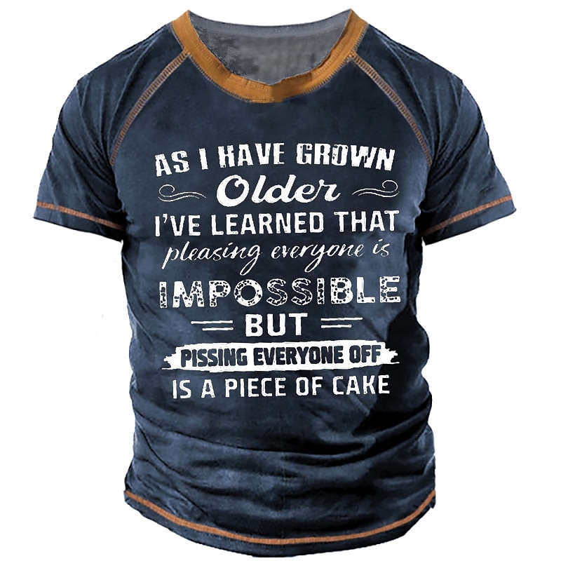 Men's Letter Graphic Prints Graphic Tee Funny T Shirts Old Man T Shirt Short Sleeve T shirt 3D Print Crew Neck Shirt Vintage Sports Designer Outdoor Street Daily Black Army Green Navy Blue Summer 2025 - $18.99 –P1