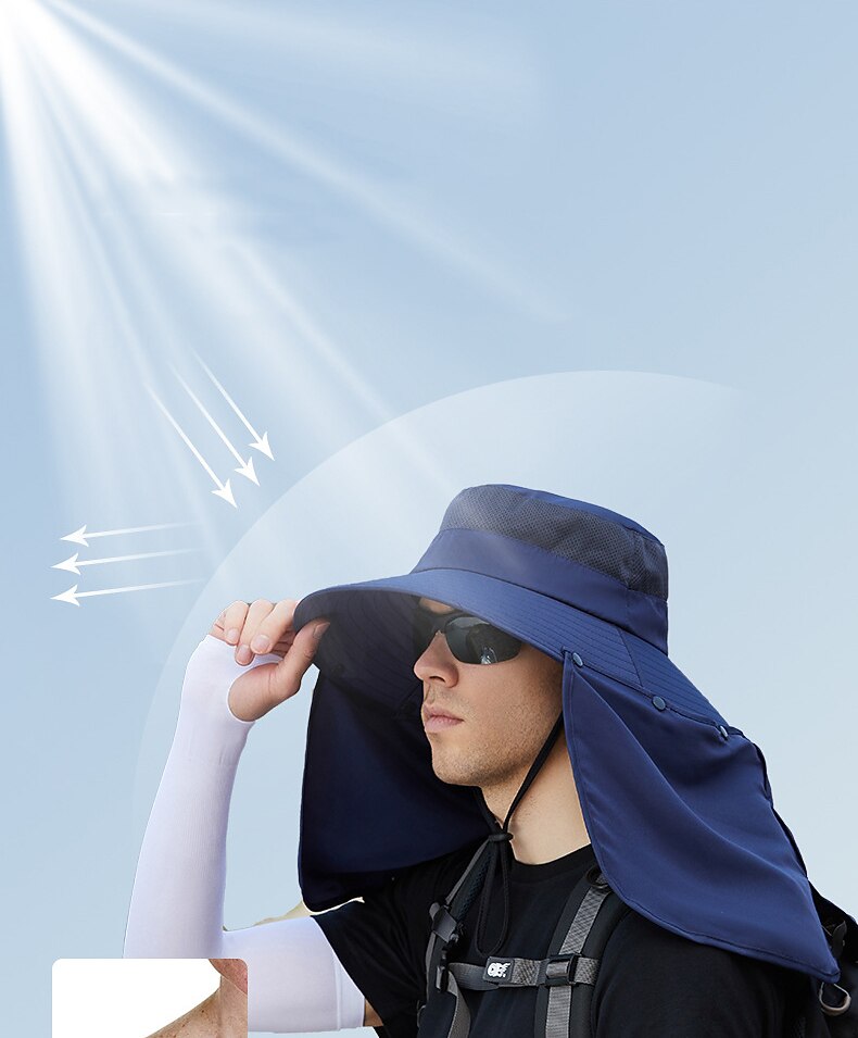 Chapeau de soleil Chapeau de pêche Chapeau de randonnée Chapeau Imperméable Protection Solaire UV Écran solaire Été Printemps Large bord avec rabat de cou Homme Femmes Pêche Activité de 2026 ? $15.99 –P3