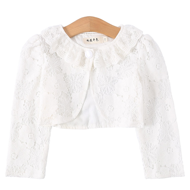 Lány 3D Virágos Kardigán Hosszú ujj Tavasz Ősz Szabadság Divat Akril Gyerekek 2-12 év Teljesítmény Napi Normál 2025 - $17.99 –P1