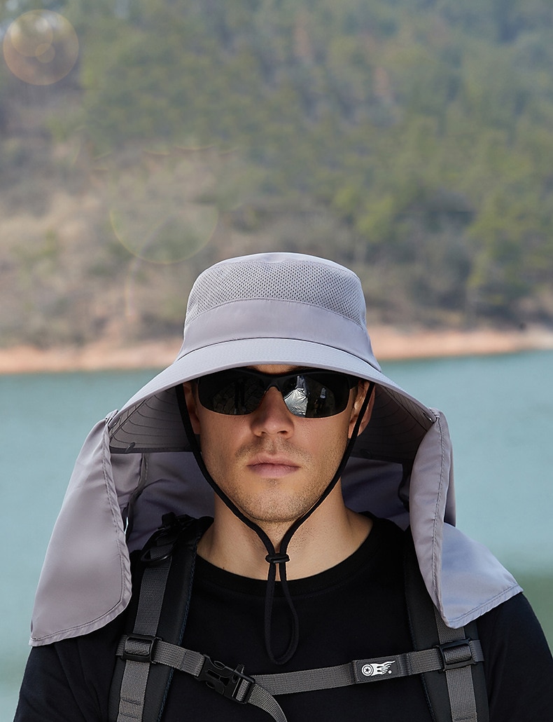 Chapeau de soleil Chapeau de pêche Chapeau de randonnée Chapeau Imperméable Protection Solaire UV Écran solaire Été Printemps Large bord avec rabat de cou Homme Femmes Pêche Activité de 2026 ? $15.99 –P2