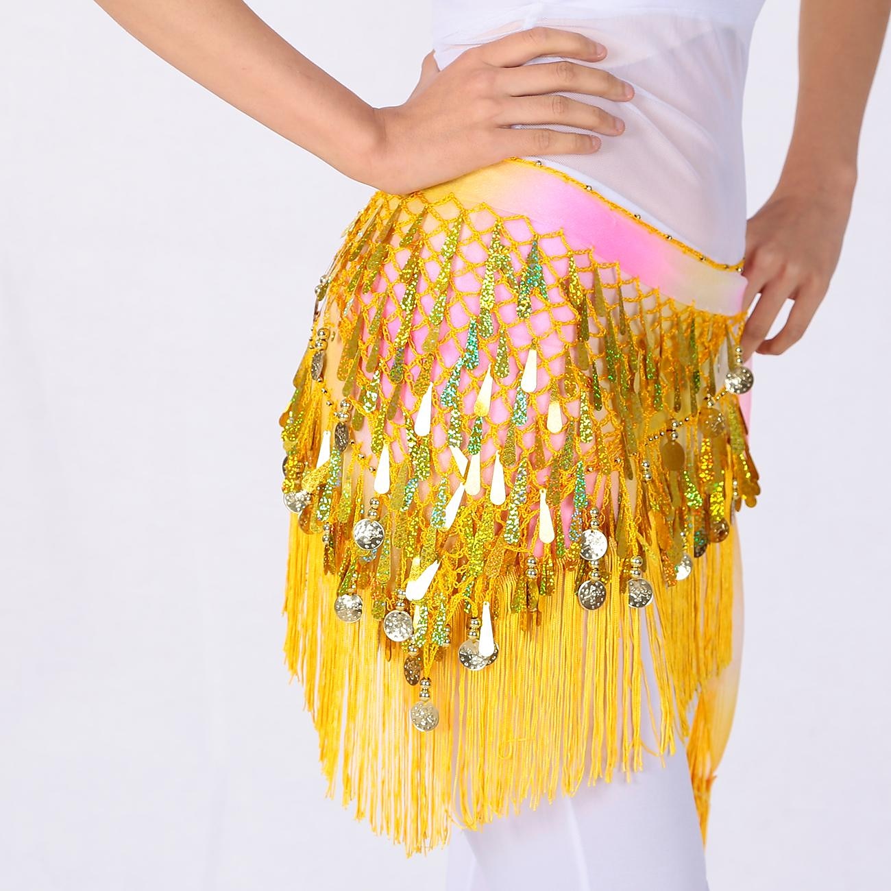 Magedans Dansetilbehør Belte Glimmer Holder Ledning Dusk Dame Trening Ytelse Høy Paljetter Polyester 2025 - $14.99 –P10