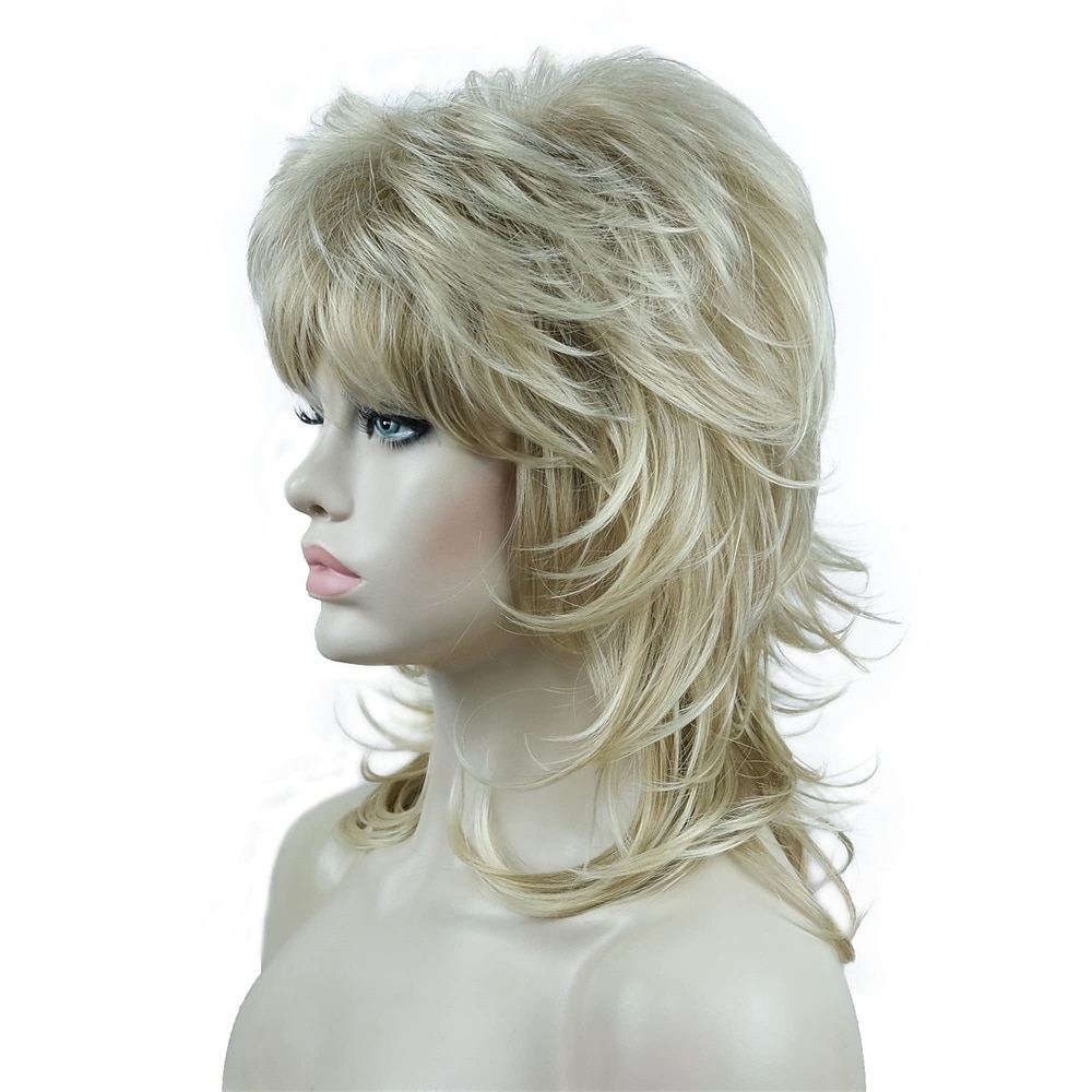 shaggy couches perruque longueur d'épaule femmes perruque avec une frange de cheveux perruque de cheveux synthétiques de qualité supérieure pour les femmes de 2025 ? $28.99 –P3