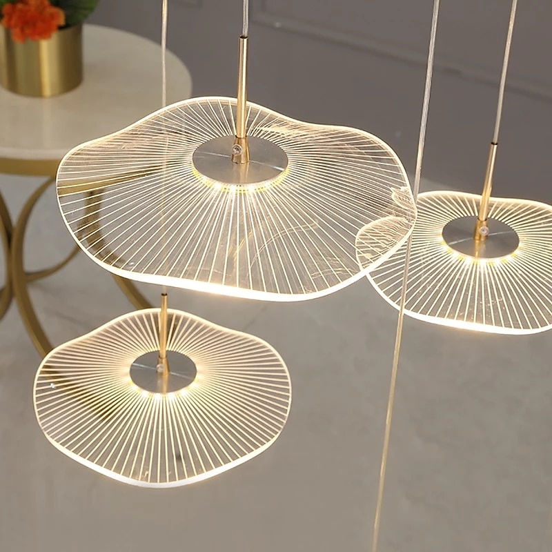 21/28 cm cluster design lampada a sospensione led acrilico finiture verniciate artistico stile nordico 220-240v del 2025 a $93.99 –P3