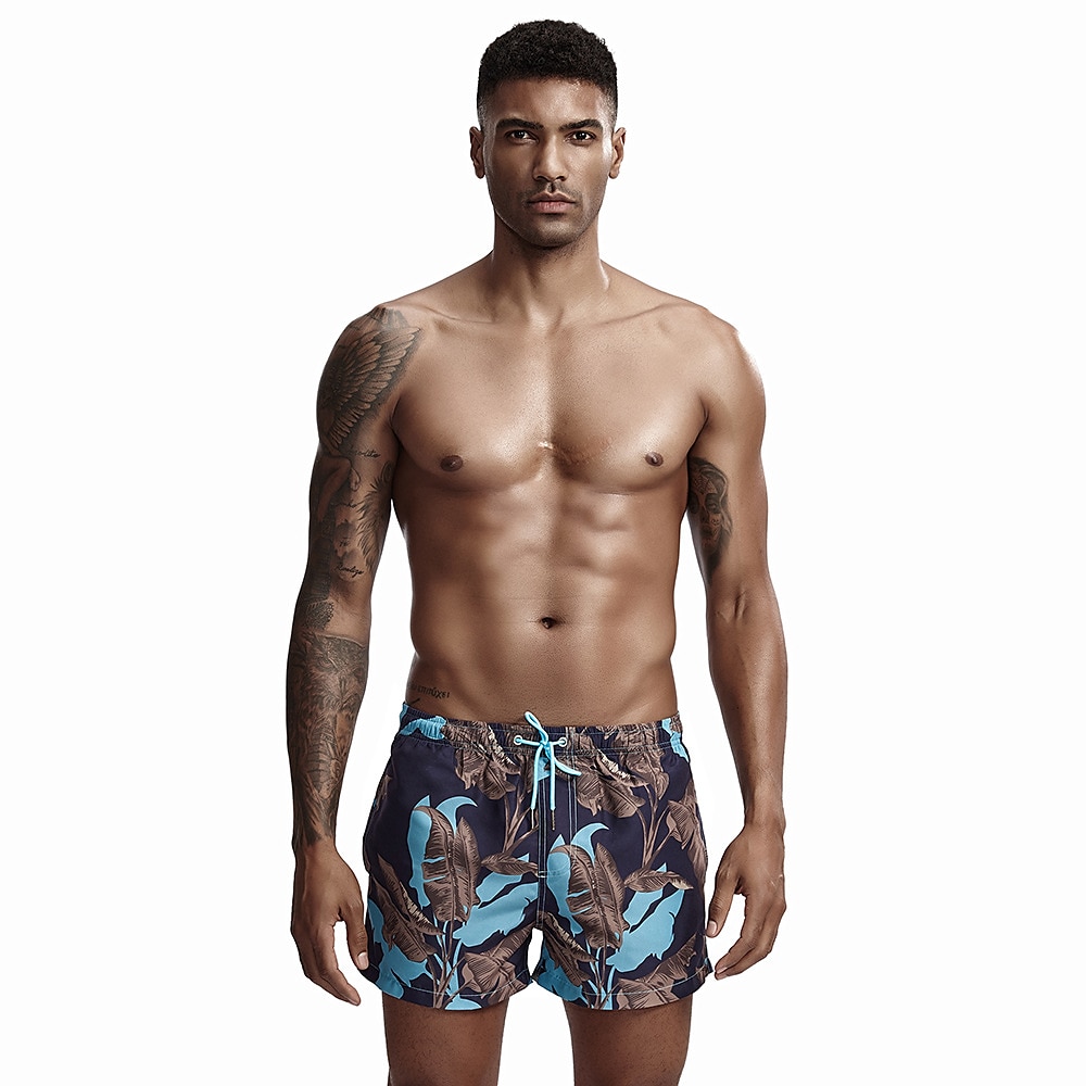 SEOBEAN® Herren Bademode Surfshorts Badehose Schwimmshorts kurz Rasche Trocknung Surfshorts Badeanzug Mit Taschen Kordelzug Schwimmen Surfen Strand Wassersport Bedruckt Frühling Sommer 2025 - $18.99 –P9