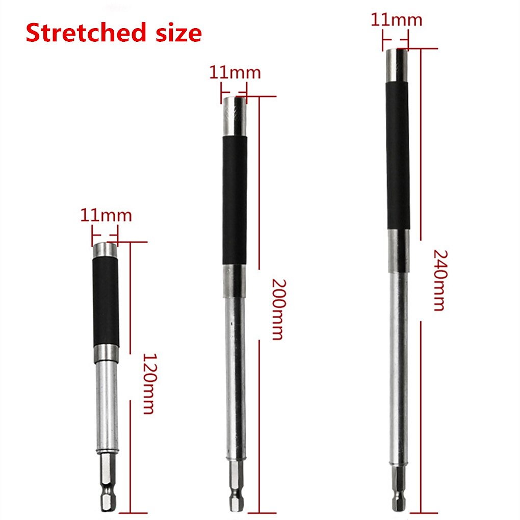 3pcs 80-120-140mm Telescopic Connecting Adapter Hexagonal Screw Handle Joint Sleeve Extension Connected Shank Rod 2025 - $10.99 –P3