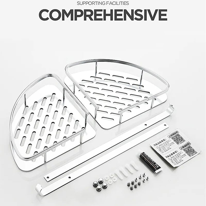 Shower Caddy Bathroom Corner Shower Rack 2/3 Layer Space Aluminum Bathroom Shelf Accessories Set Removable Rack Bathroom Shelf organizador 2026 - $28.99 –P6