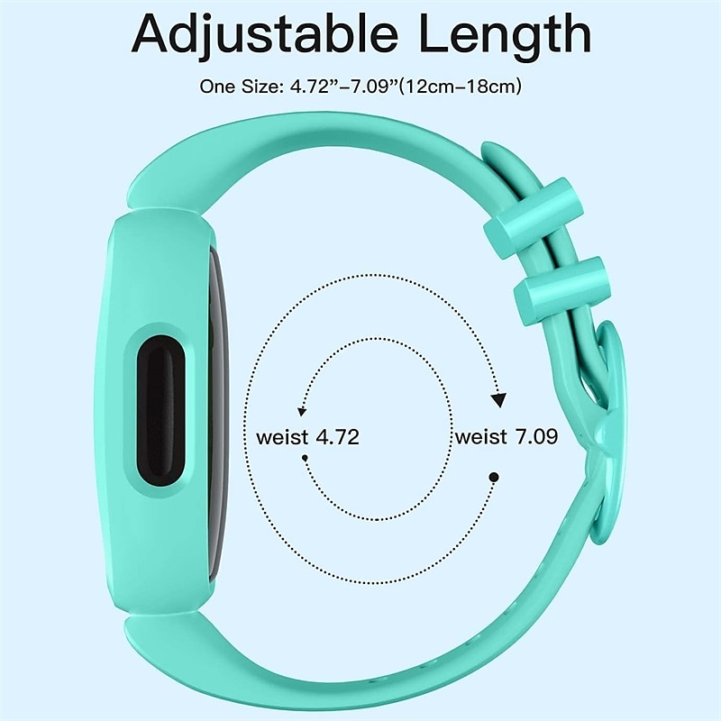 5 stuks Slimme horlogeband Compatibel met: Fitbit Ace 3 Zachte siliconen Smartwatch Band Waterbestendig Verstelbaar Ademend Sportband Vervanging Polsbandje 2025 - $22.99 –P7