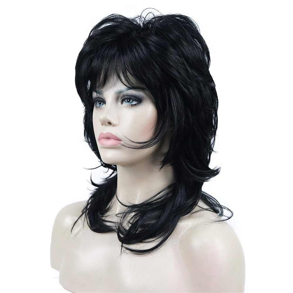 shaggy couches perruque longueur d'épaule femmes perruque avec une frange de cheveux perruque de cheveux synthétiques de qualité supérieure pour les femmes de 2025 ? $28.99 –P9