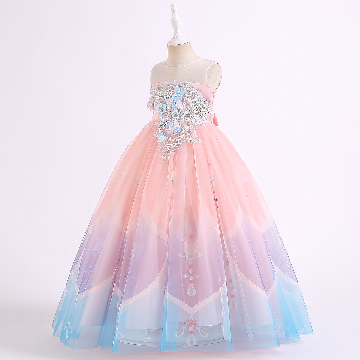 kinderkleidung Mädchen Blumenmädchen Kleid Kleid Party Kleid Blume Ärmellos Leistung Hochzeit Party Gitter Elegant Prinzessin Polyester Midi abendkleider Blumenmädchenkleid Sommer Frühling 3-10 Jahre 2025 - $41.99 –P3