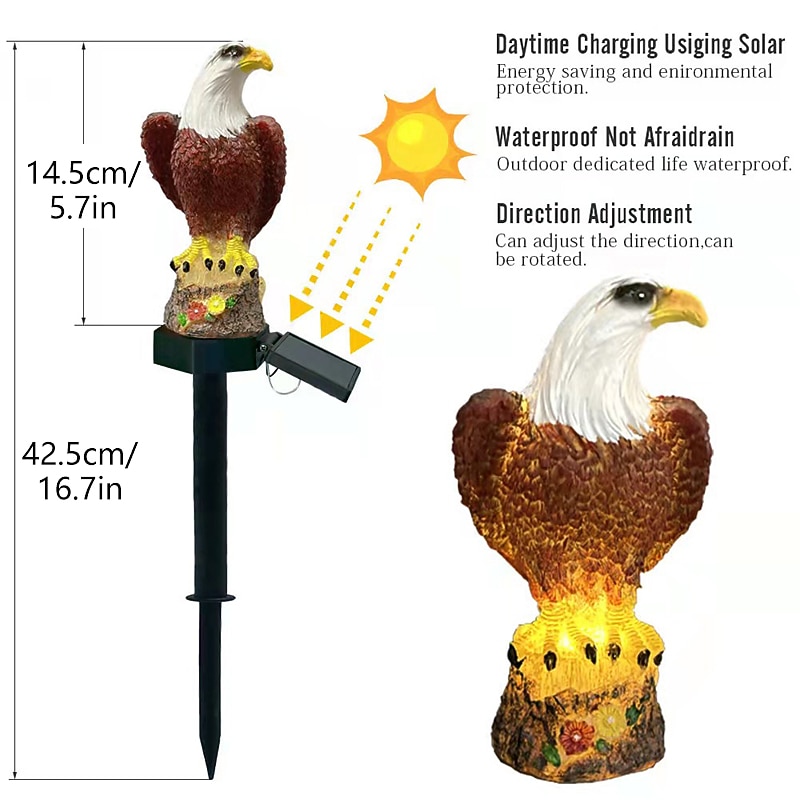 Outdoor LED Eagle Garden Lights Waterproof Animal Night Lights Path Lawn Light Courtyard LED Landscape Lamp for Garden Patio Lawn Aisle Decoration 2026 - $24.99 –P1