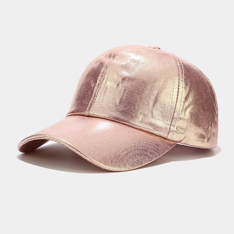 veckad pu basebollkeps unisex man kvinna gnistrande justerbar utomhus snapback hatt färgglad toppad keps scenen hip-hop hatt 2025 - $12.99 –P13