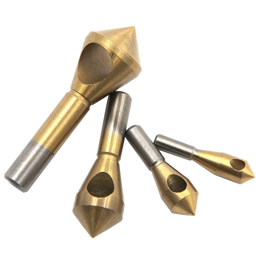 Set 4 bucăți 2-5-10 -15 -20 burghiu conic gaură conic tăietor din oțel cu cap înfundat burghiu de debavurat 2025 - $23.99 –P7