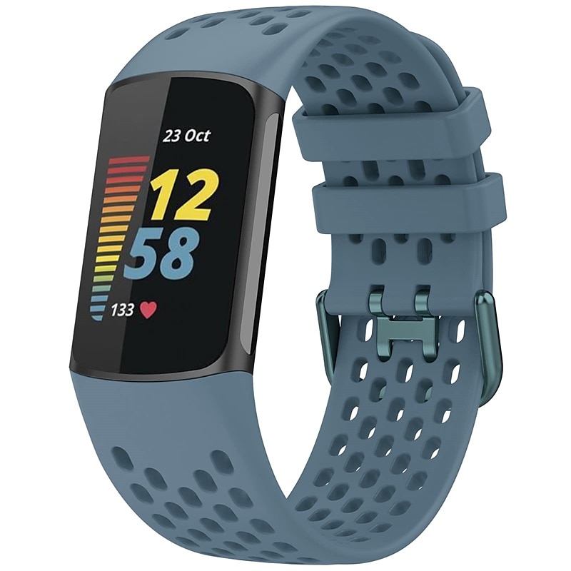 Correa de Smartwatch Compatible con Fitbit Charge 5 Silicona suave Reloj inteligente Correa Impermeable Ajustable Transpirable Correa Deportiva Reemplazo Pulsera 2025 - $11.99 –P10