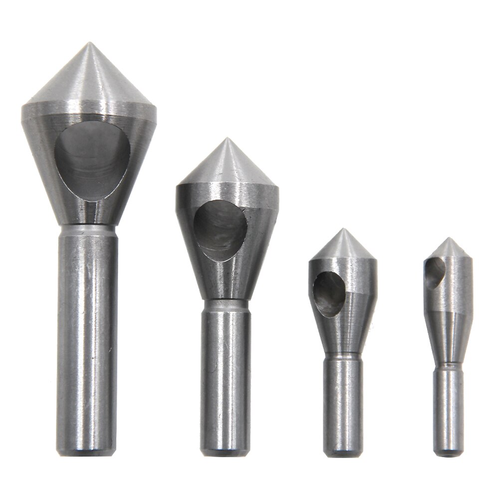 Set 4 bucăți 2-5-10 -15 -20 burghiu conic gaură conic tăietor din oțel cu cap înfundat burghiu de debavurat 2025 - $23.99 –P10