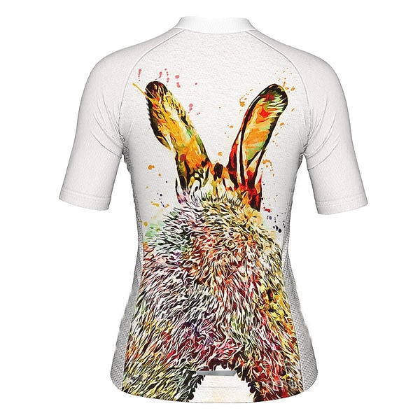 2026年 女性用 サイクリングジャージー 動物 虹色 勾配 半袖 バイク ジャージー トップス 3つのリアポケット付き マウンテンサイクリング ロードバイク 速乾性 ソフト 反射性ストリップ 後ポケット スポーツ ホワイト グリーン ローズレッド 衣類  コレクション – $30.99 –P6