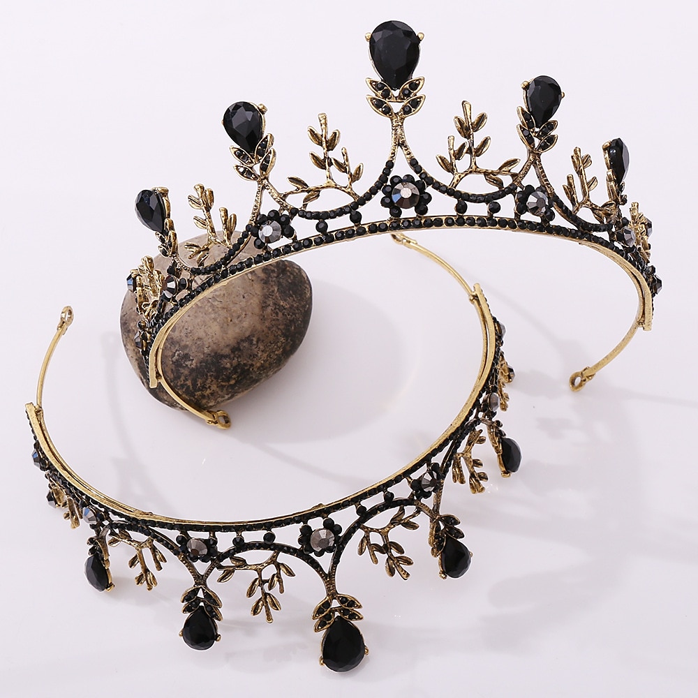 corona di regina barocca gioiello - strass platino corone giubilari e diademi per donna, accessori per capelli per feste in costume con pietre preziose,elisabetta del 2025 a $22.99 –P5