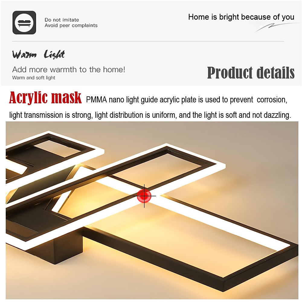 светодиодные потолочные светильники, 4 лампы, 90/120 см, встроенные светильники, светодиодные светильники в современном стиле, столовая, спальня, освещение 110-240 В, только затемнение с 2026 - $246.79 –P5