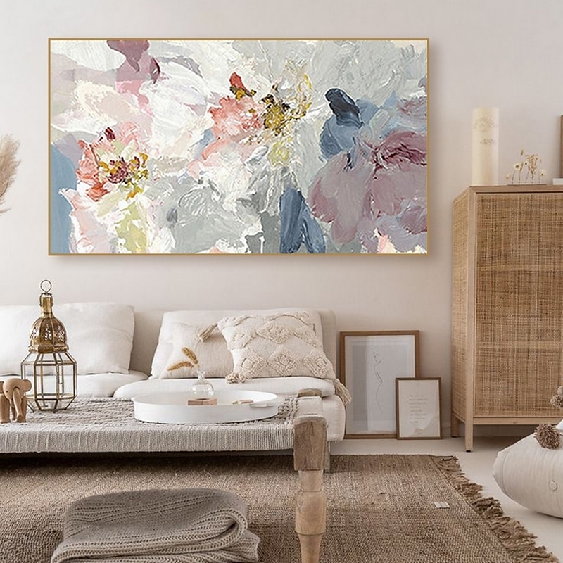 handgemaakte handgeschilderde olieverf muur kunst morandi kleur abstract schilderij woondecoratie decor gerold canvas geen frame niet uitgerekt 2025 - $105.99 –P5