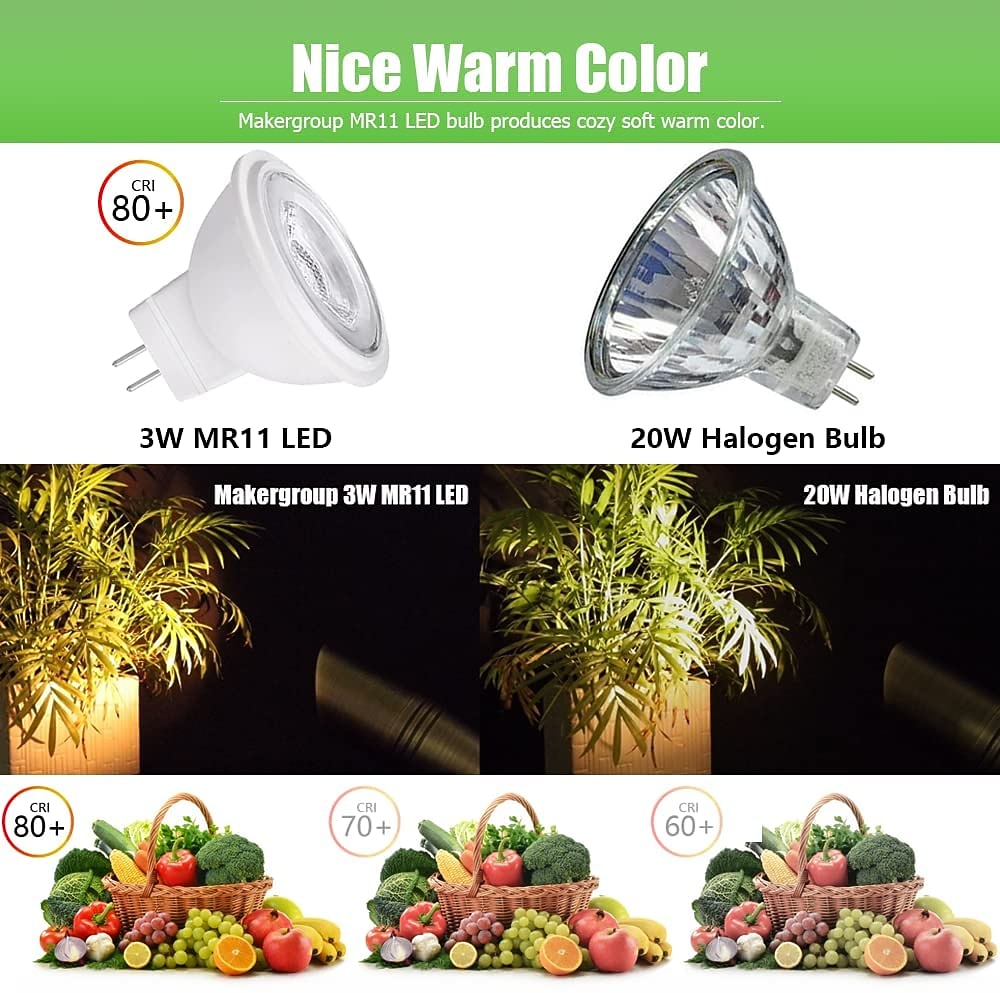 2025年 4 個 mr11 gu4.0 バイピン led 電球 3 ワットスポットライト 300lm 用ランドスケープライト 凹型トラックライト 30 ワットハロゲン相当 ac/dc12v  コレクション – $26.99 –P4