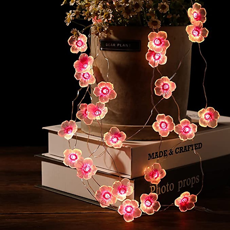 solenergi kirsebærblomst lysstreng 4m 40led utendørs vanntett hage fe lys jule bryllupsfest uteplass helligdager balkong hjem dekorasjon 8 modus belysning 2025 - $23.99 –P6