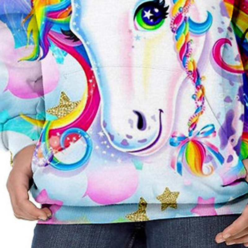 Fille 3D Animal Licorne Sweat à capuche manche longue 3D effet Printemps Automne Mode Vêtement de rue Adorable Enfants 3-12 ans Extérieur du quotidien Intérieur Standard de 2026 ? $18.99 –P2