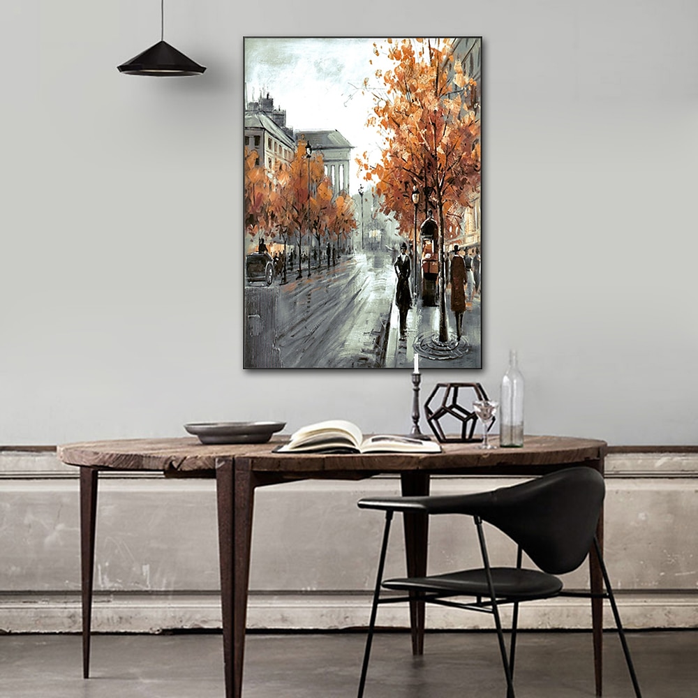 Mintura Handmade City Landscape Oil Painting On Canvas Wall Art Decoration Modern Abstract Picture For Home Decor Rolled Frameless Unstretched Painting 2025 - $69.99 –P3