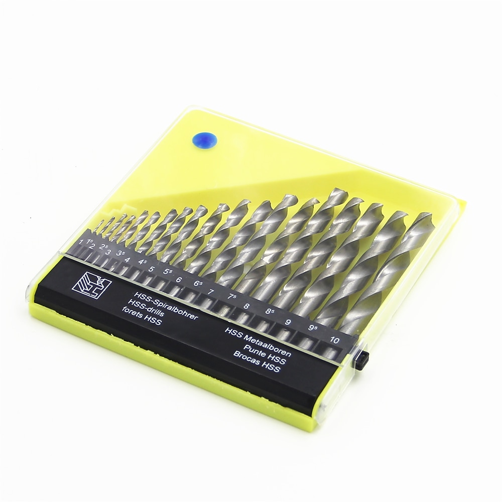 19pc/lot 1mm-10mm Titanium Metalworking Hard Metal HSS Twist Drill Bit Set For Drilling Stainless Steel 2025 - $16.99 –P13