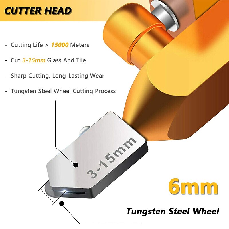 Diamant glassnijder voor glas tegels snijden 2 in 1 glassnijder set handleiding bouw tool tegelsnijder 8 stks hele set dropship 2025 - $20.99 –P5
