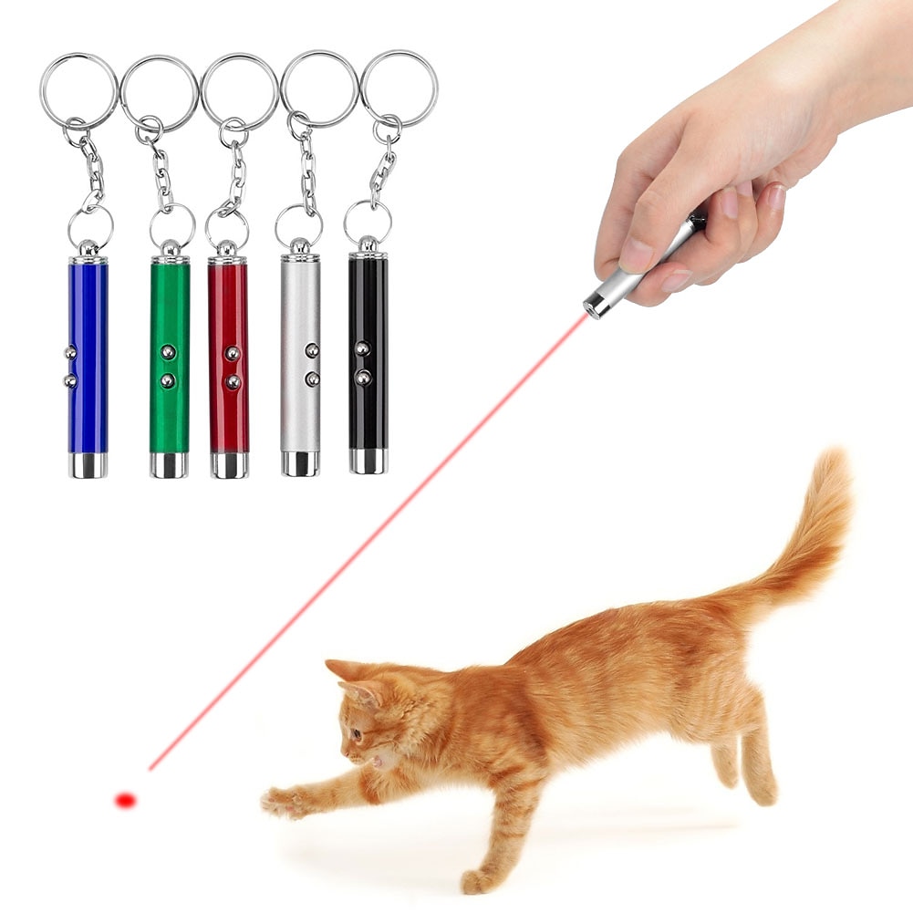 3PCS Laser Pointer Toy Mini Cat Dog Fun Pointer Red Light Laser LED Training Torch Pet Toys Pen 2-In-1 Cat Pet Toy Red Laser Light LED Pointer 2025 - $15.49 –P6