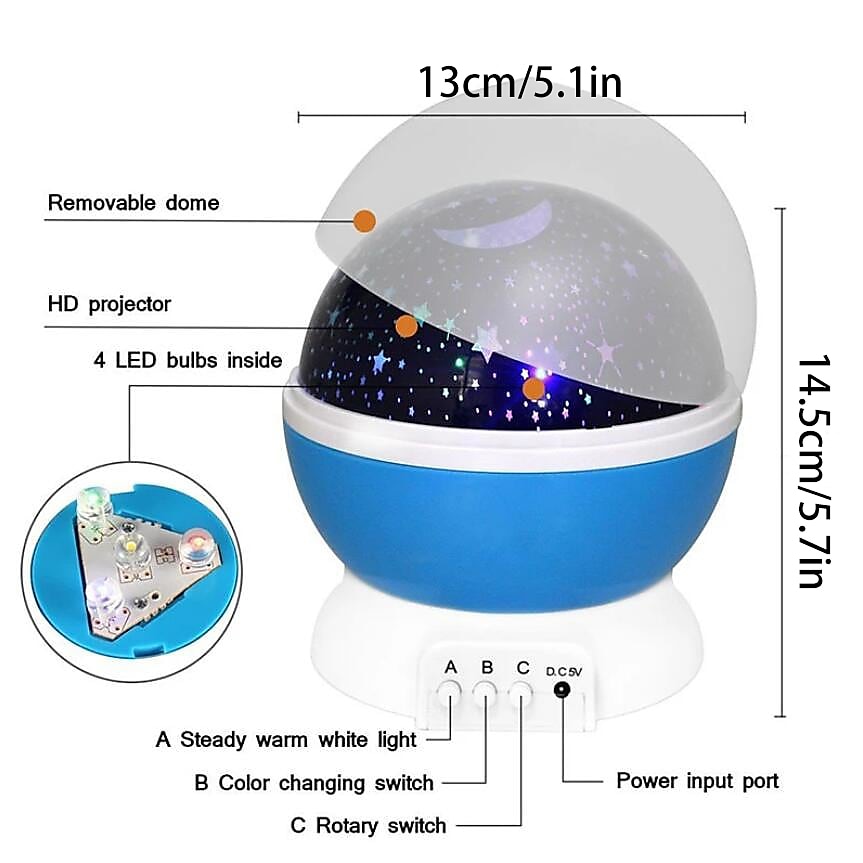Moon and Stars Led Lamp Light. Colour Changing Lamp. Childrens 