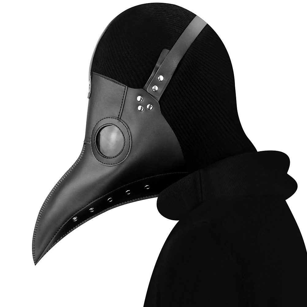 engraçado medieval peste steampunk médico pássaro máscara látex punk cosplay máscaras bico adulto festival evento cosplay adereços branco preto para o halloween de 2025 por $26.99 –P1