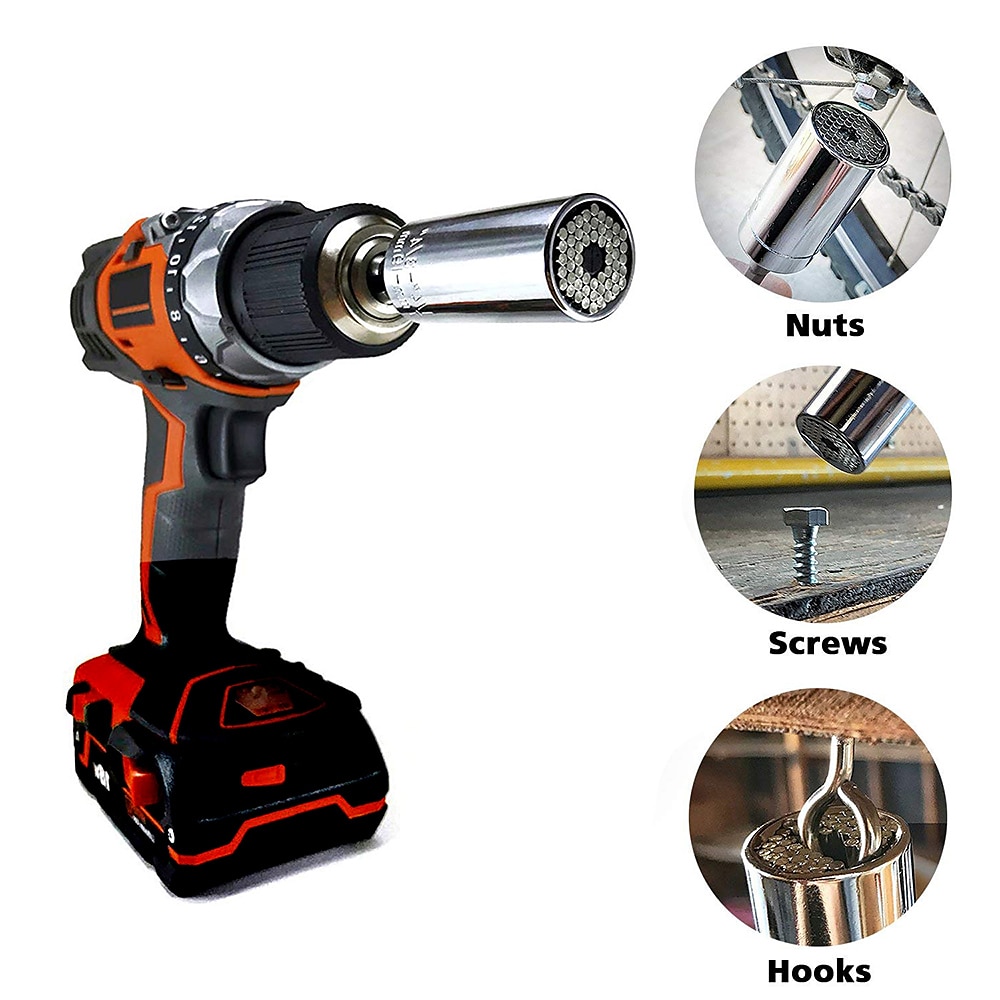 2pc 7-19mm Universal Socket Wrench, Multi-function Ratchet, Hand Drill Motorcycle Repair Socket, Magic Socket Spark Plug 2025 - $10.99 –P12