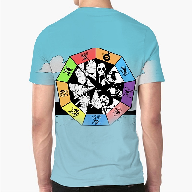 One Piece Monkey D. Luffy T-skjorte Anime Tegneserie Animé 3D 3D Harajuku Graphic Til Par Herre Dame Voksne Tilbake til Skolen 3D-utskrift 2025 - $17.99 –P10