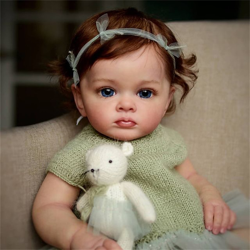 24-Zoll-Reborn-Baby-Puppe Reborn-Puppe Tutti Kleinkind Mädchen mit Genesis-Farbe hochwertige 3D-Haut mehrere Schichten Malerei sichtbare Ader 2025 - $175.99 –P7