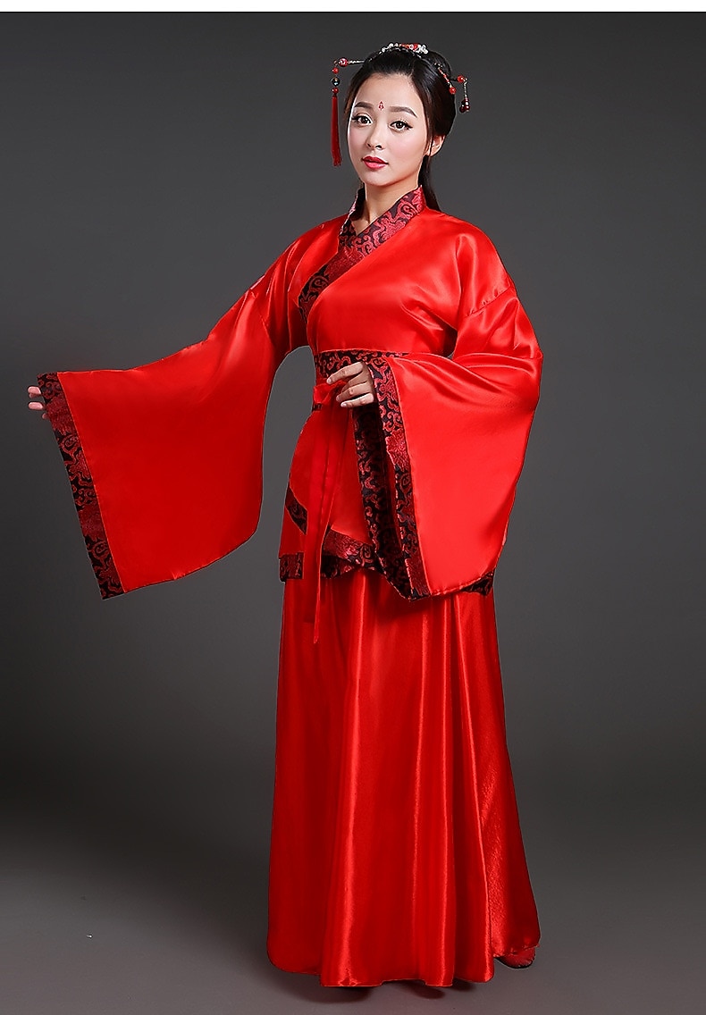 Női Lány Hanfu Antik Felszerelések Klasszikus stílus Klasszikus és időtálló Elegáns és luxus Kínai stílus Kínai vörös Jó minőség Hanfu Kínai palota stílusa Jelmez 2025 - $32.99 -P10