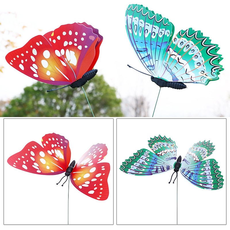3 pièces 3d papillon artificiel pour décorations de jardin fausse simulation papillon piquets jardin plante pelouse décor extérieur art ornements de 2026 ? $23.99 –P2