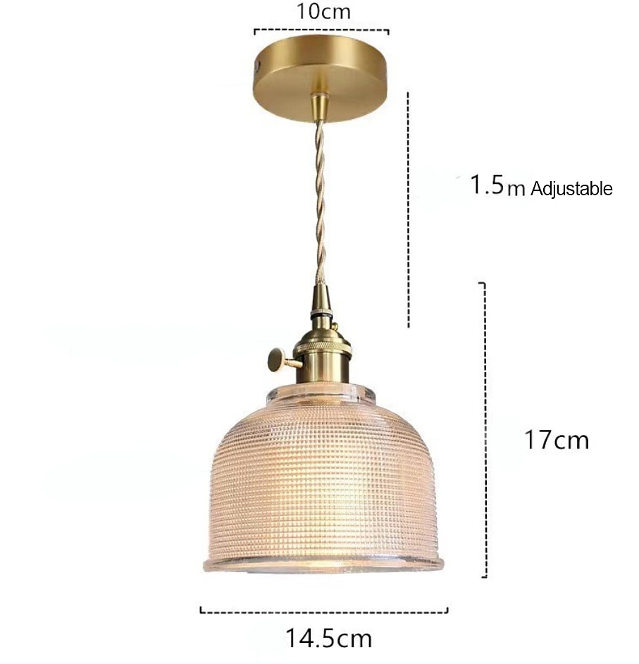 14,5 cm lampada a sospensione design singolo led vetro rame stile vintage elettrolitico stile nordico 220-240v del 2025 a $93.99 –P2