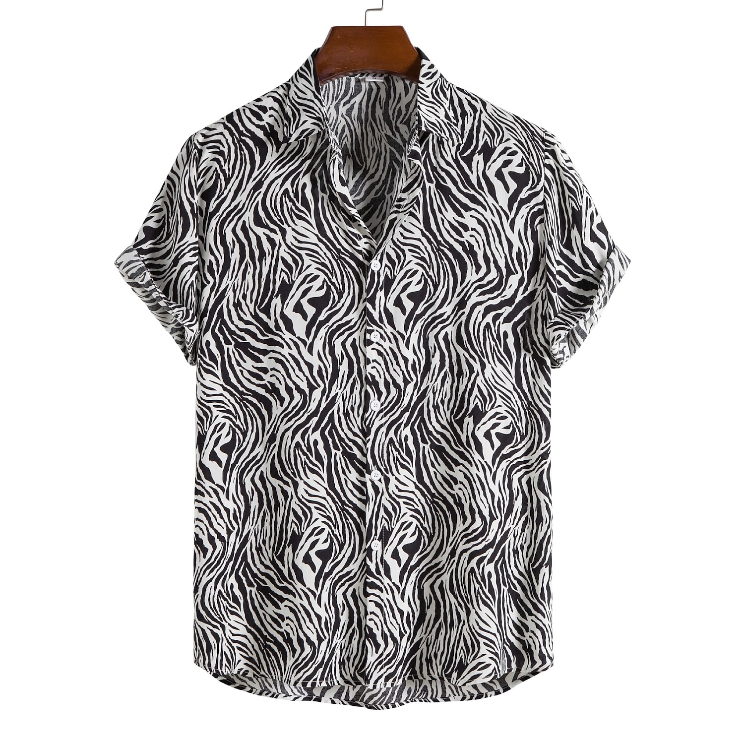 Homme Léopard Chemise Chemise boutonnée Manche Courte Mode Design Décontractées Extérieur Casual Vacances Eté Printemps Col rabattu Patchwork Imprimer Bouton bas Noir / Blanc Jaune Vert de 2025 ? $24.99 –P3