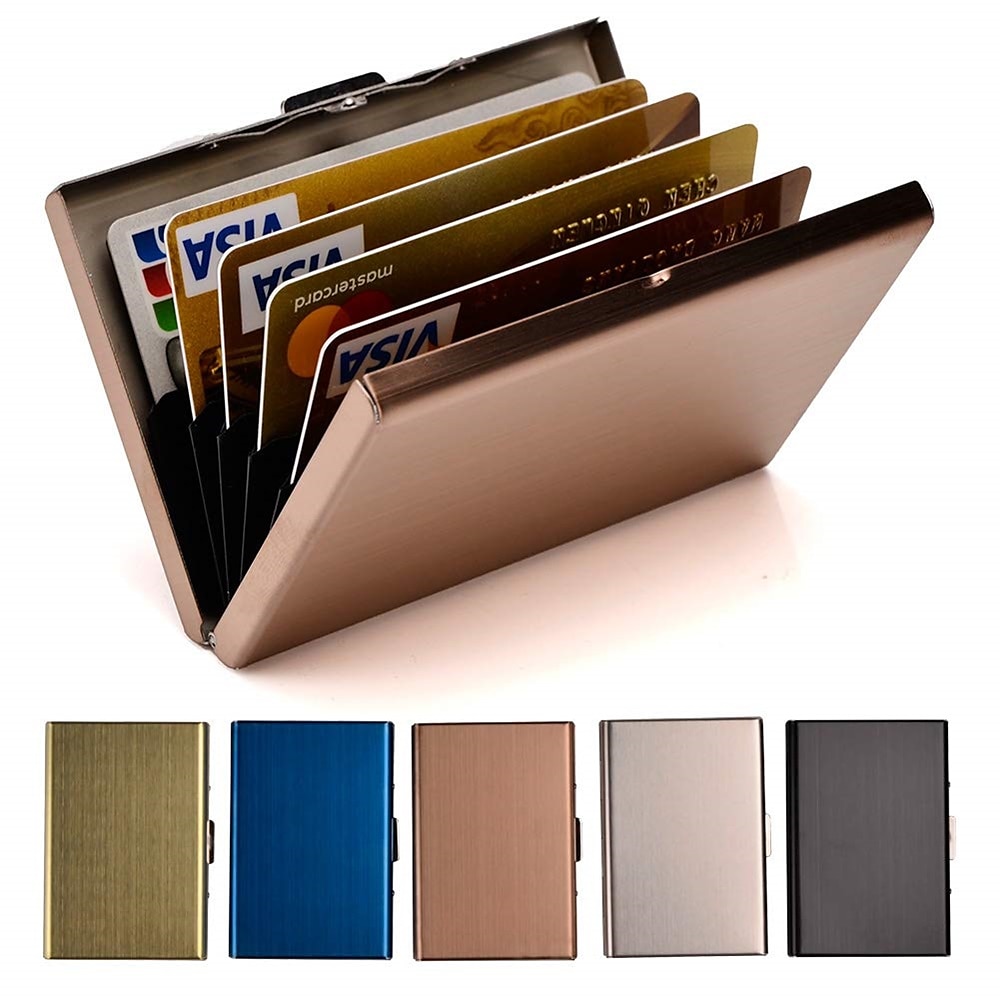 Credit Card Holder Stainless Steel Credit Card Case Metal ID Card Holder RFID Wallets Business Card Holder for Women or Men 2025 - $11.99 –P10