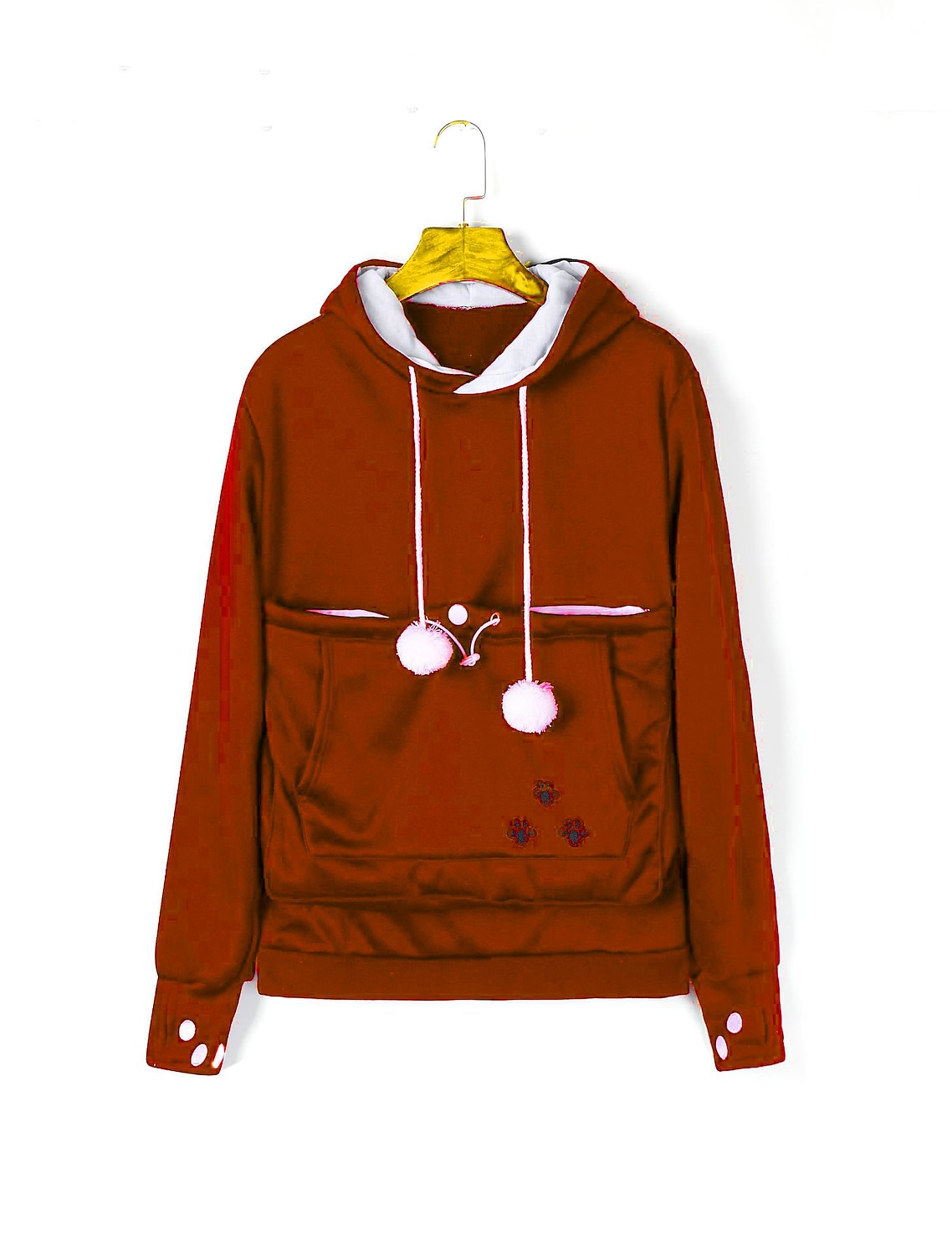 felpe con cappuccio da donna a marsupio grande, pullover con orecchie da gatto carino, felpa con cappuccio per cani e gatti da compagnia blu scuro del 2025 a $18.99 –P6