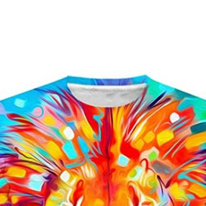 Pojkar 3D Djur Lejon T-shirt Kortärmad 3D-tryck Sommar Vår Aktiv Sport Mode Polyester Barn 3-12 år Utomhus Dagligen Normal 2025 - $11.99 –P4